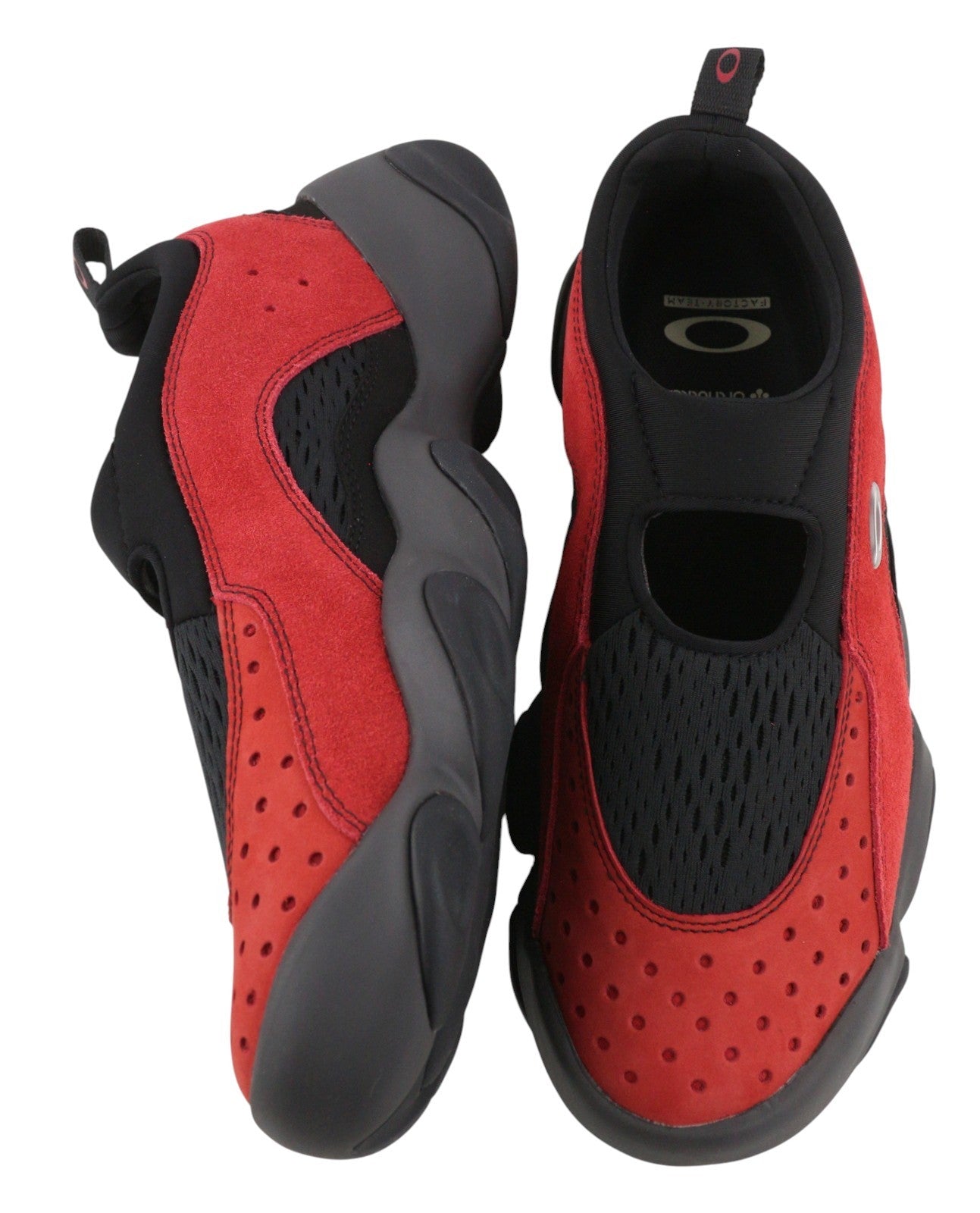 OAKLEY Factory Team Suede Flesh Men Sandals EU44.5 Lava Black Ortholite RRP190