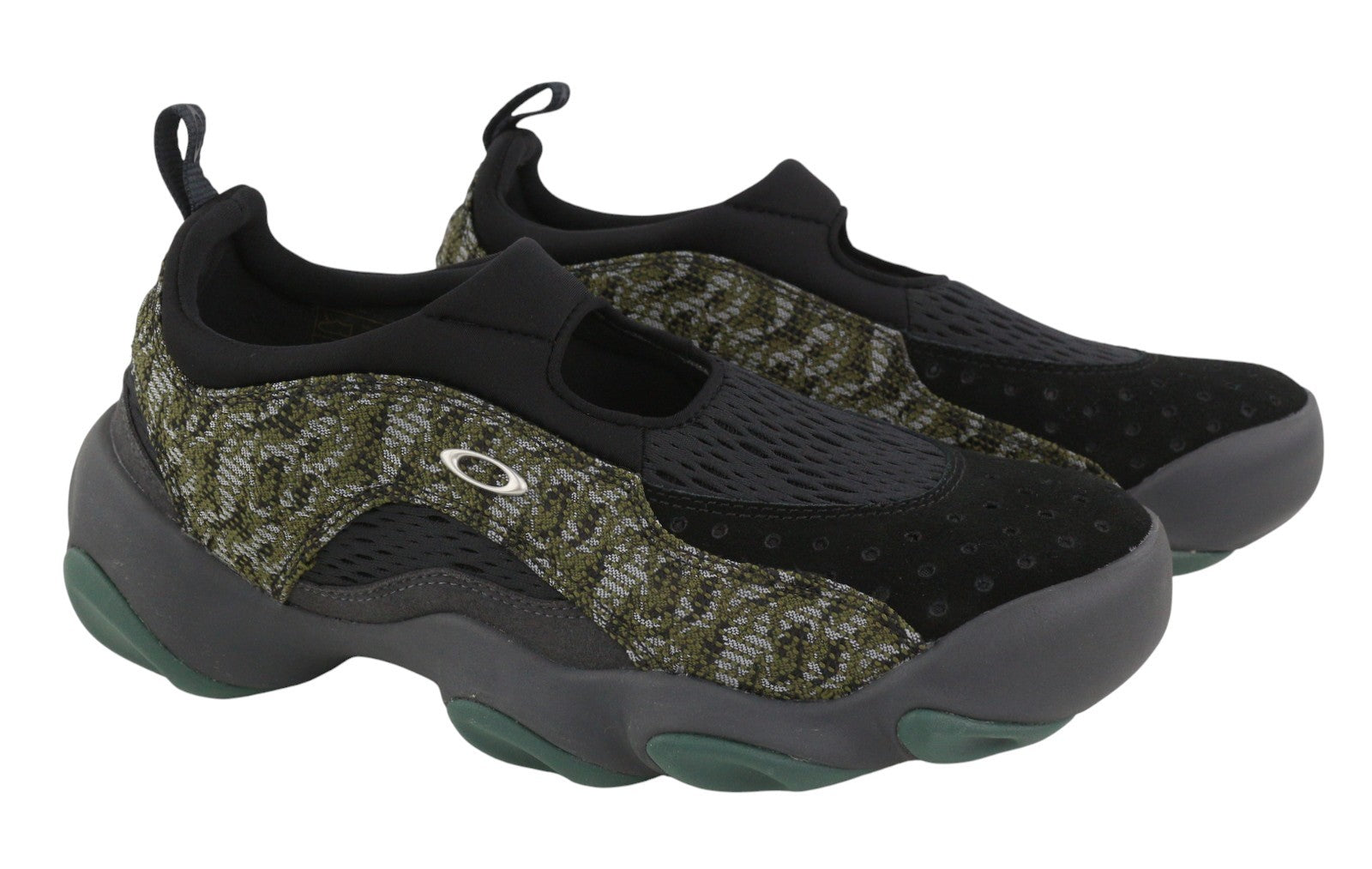 OAKLEY Factory Team Jacquard Flesh Men Sandals EU45 Camo Black Ortholite RRP235