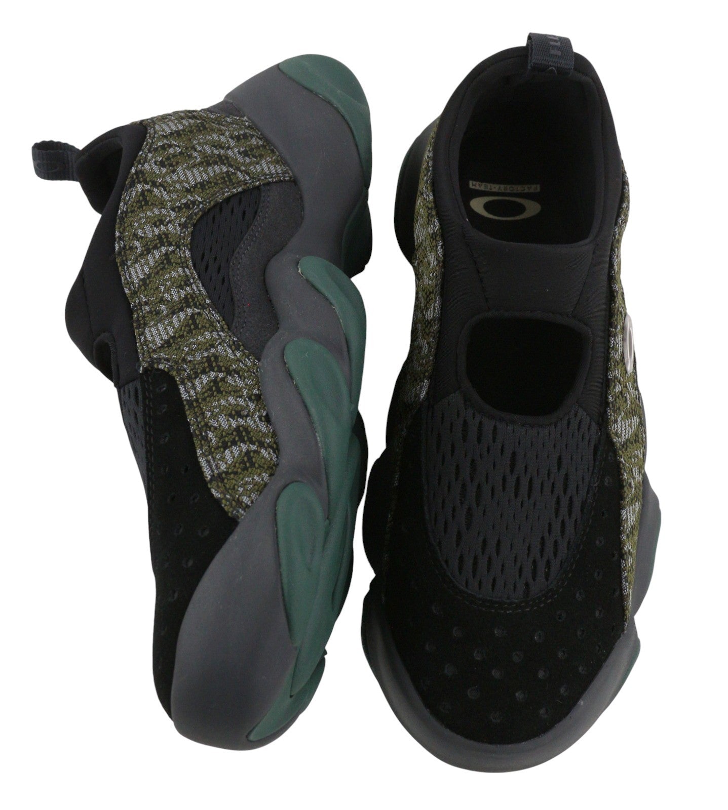 OAKLEY Factory Team Jacquard Flesh Men Sandals EU45 Camo Black Ortholite RRP235