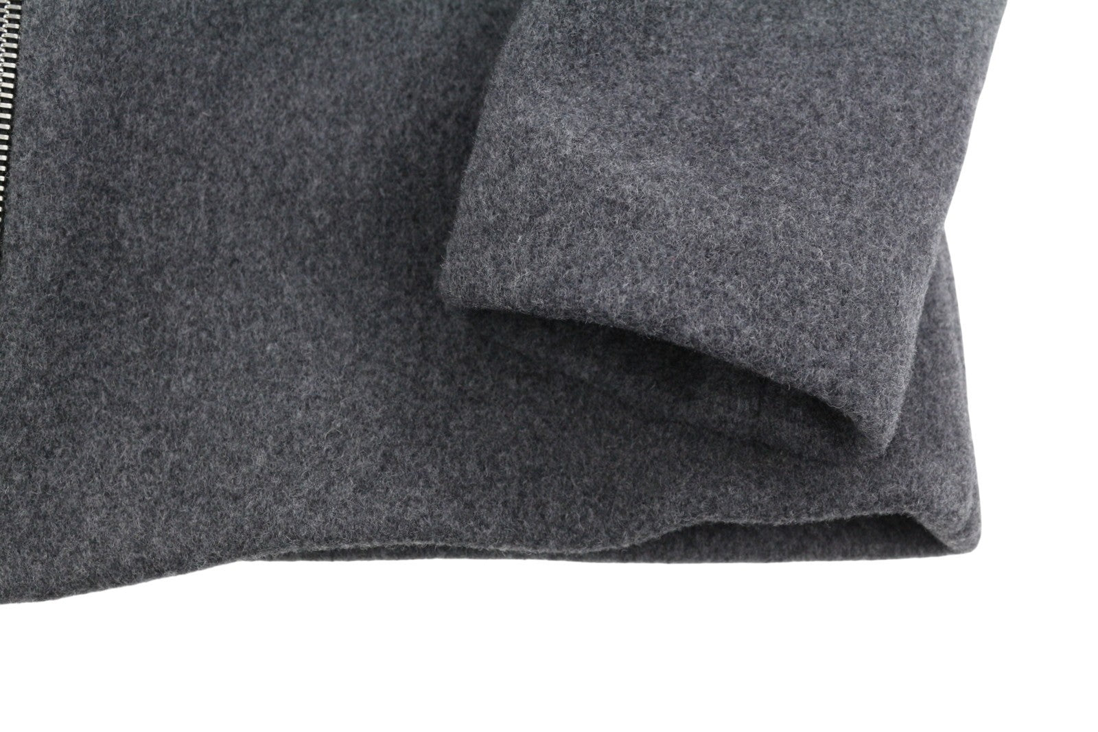 SANDRO Women Coat EU36 Grey Melange Wool Blend Hooded Lightweight Mid-Length