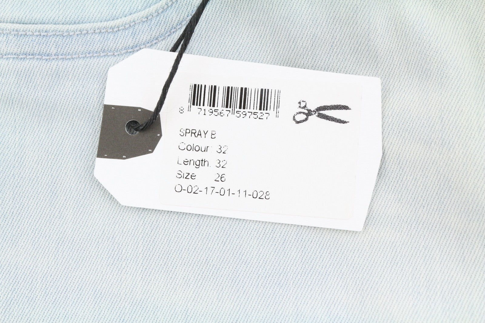 DENHAM Spray Women Jeans W26/L32 Blue Faded Distress Stretch Super Tight Fit