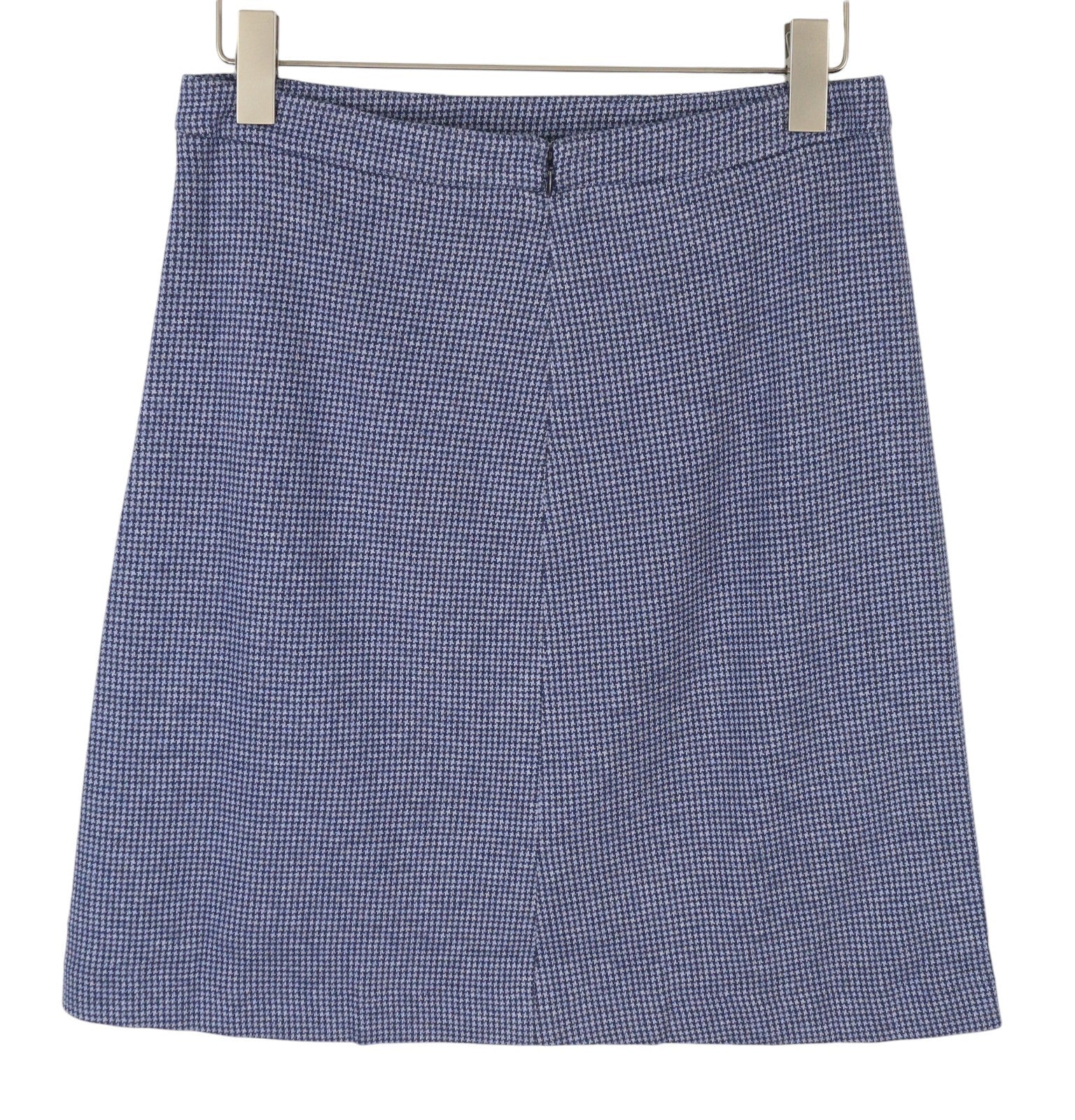 GANT Dogtooth Jersey Women Skirt EU40 Persian Blue Patterned Lined Short