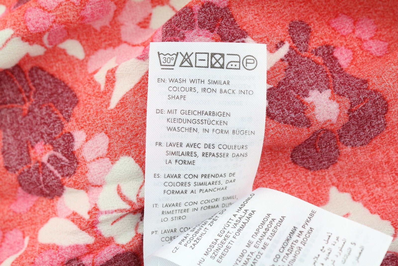 GANT Liberation Bouquet Wrap Women Skirt EU38 Lava Red Floral Print Midi