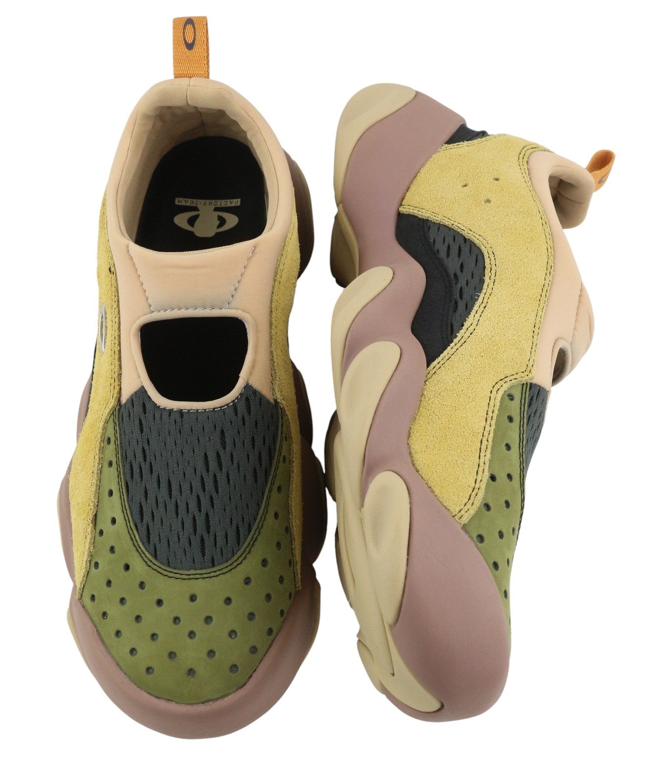 OAKLEY Factory Team x Brain Dead Suede Flesh Men Sandals EU46 Multi Ortholite