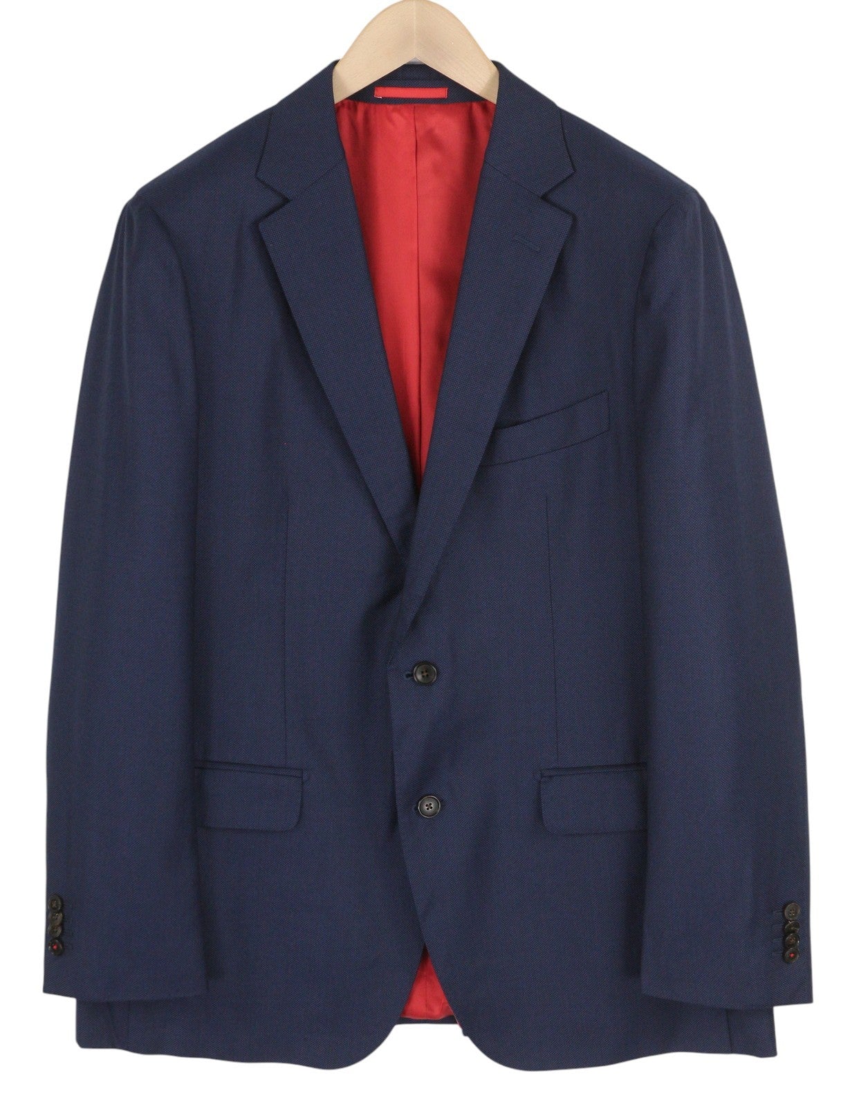 SUITSUPPLY Sienna Men's Suit UK46R Blue Wool Single Breasted Double Vent 2 Piece