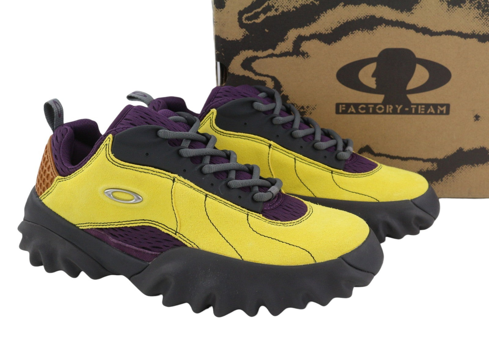 OAKLEY Factory Team x Brain Dead Chop Saw Men Sneakers EU42.5 Lemon Plum RRP189
