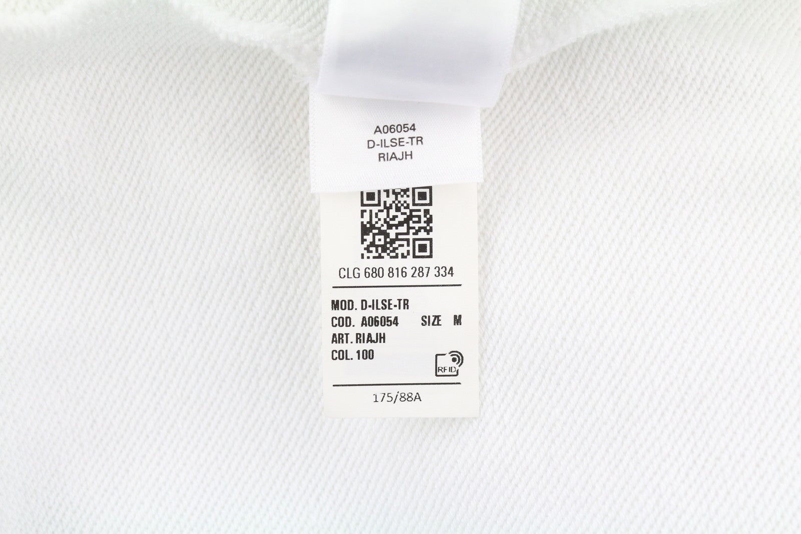 DIESEL D-Ilse-Tr Women's Dress M White Hooded Long Sleeve Mini With Pocket