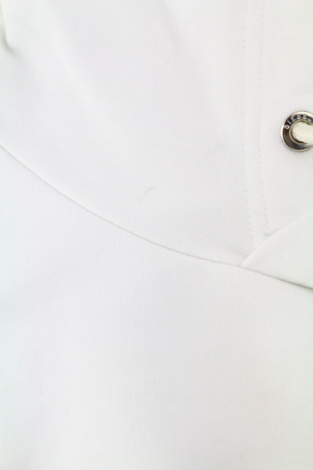 DIESEL D-Ilse-Tr Women's Dress M White Hooded Long Sleeve Mini With Pocket