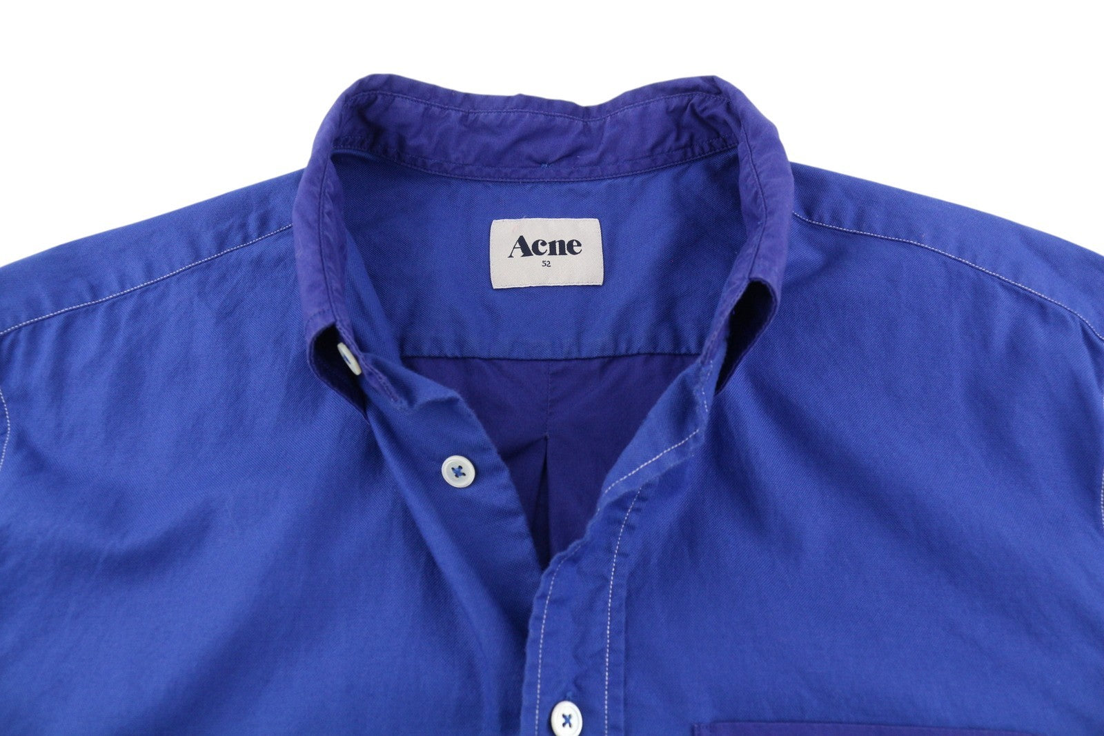 ACNE Isherwood Pox Men's Shirt 52 Cotton Casual Button Down Pocket