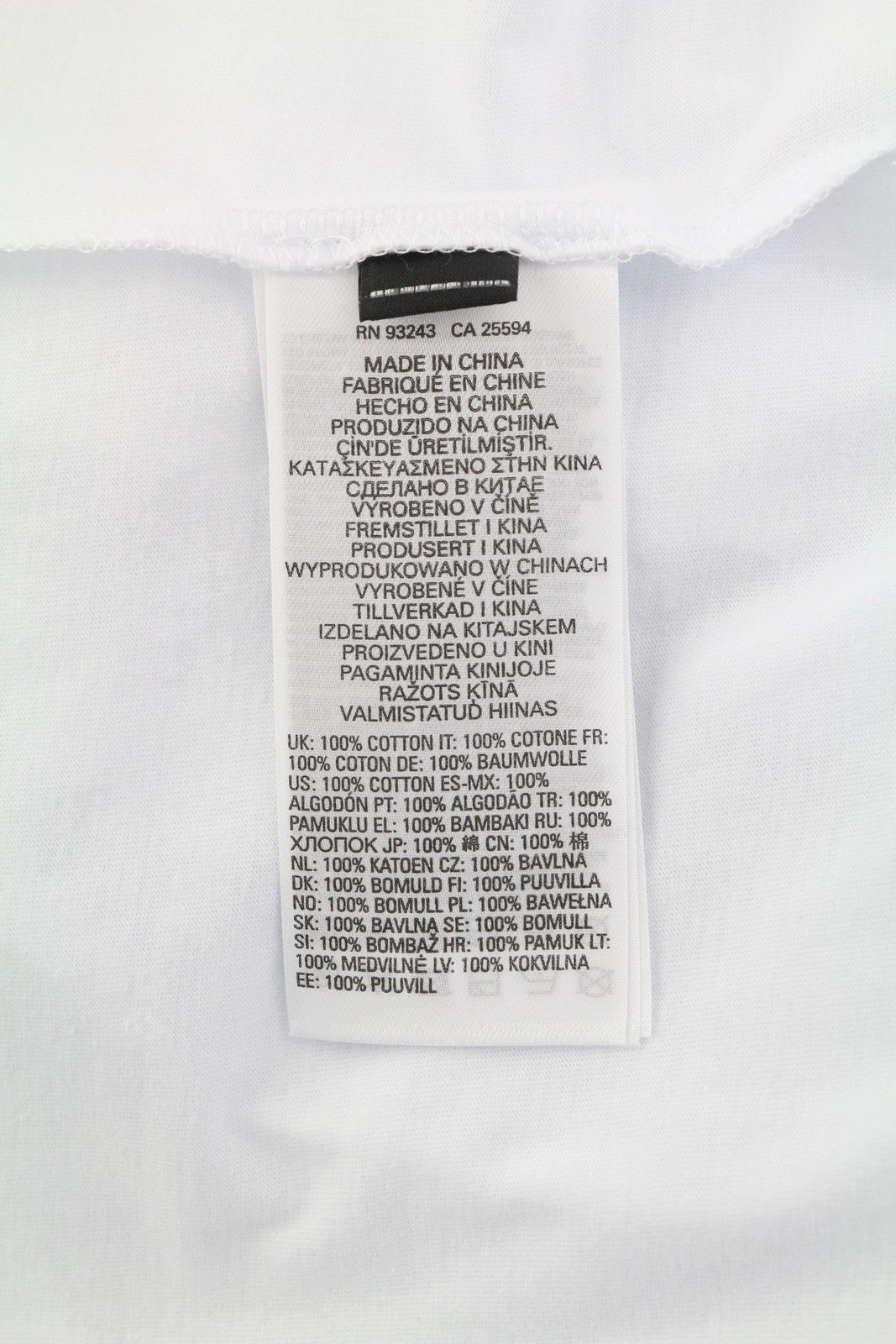 DIESEL T-Just-LS-Slits-B53 Men's T-Shirt L White Long Sleeve Cotton Tee