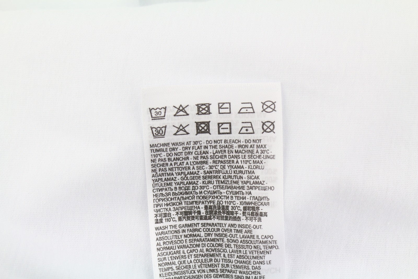 DIESEL T-Just-LS-Slits-B53 Men's T-Shirt L White Long Sleeve Cotton Tee