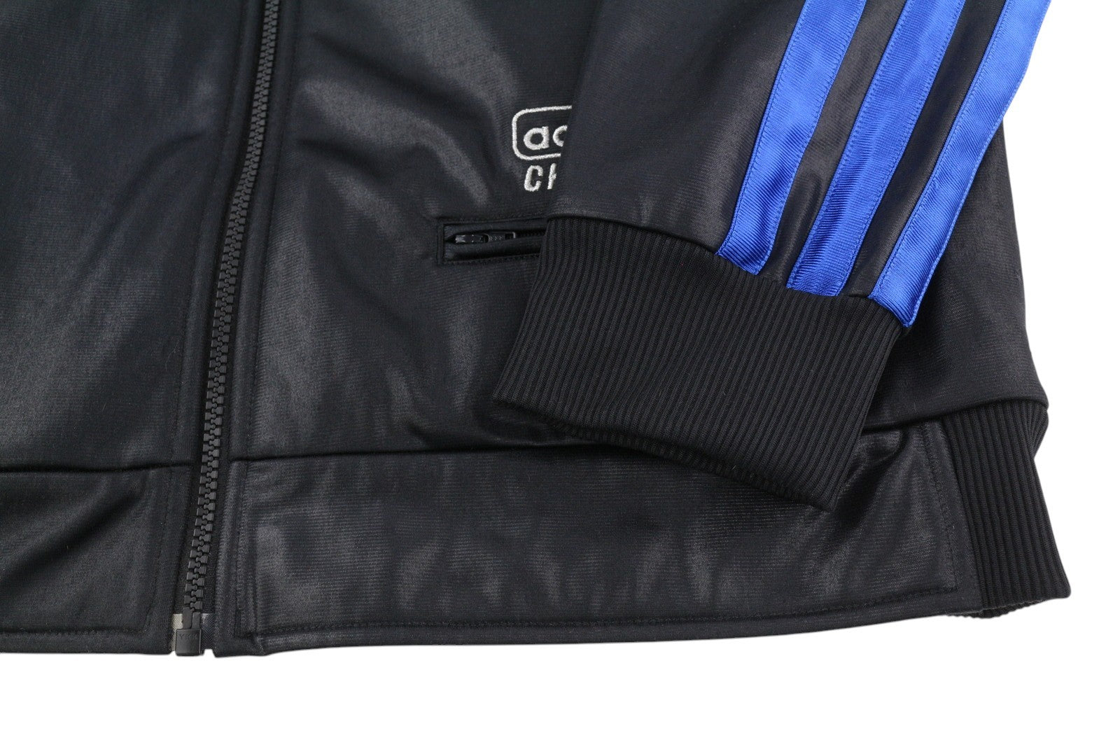 ADIDAS Chile62 Men's Sweatshirt XL Black Full Zip Shiny High Neck