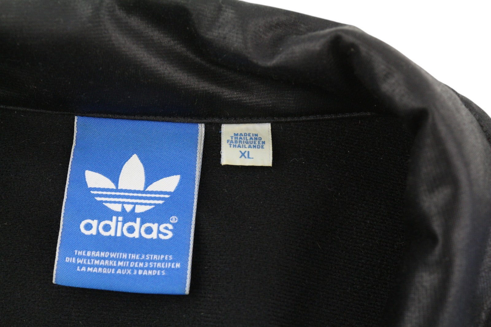 ADIDAS Chile62 Men's Sweatshirt XL Black Full Zip Shiny High Neck