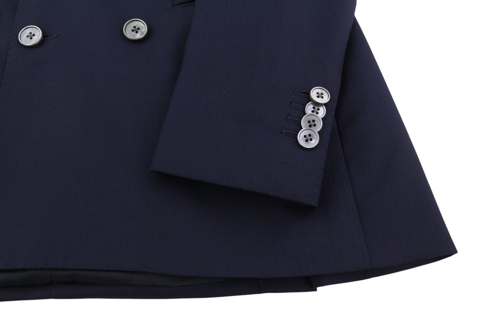 SUITSUPPLY La Spalla Men's Blazer UK32R Navy Wool Double Breasted Peak Lapel