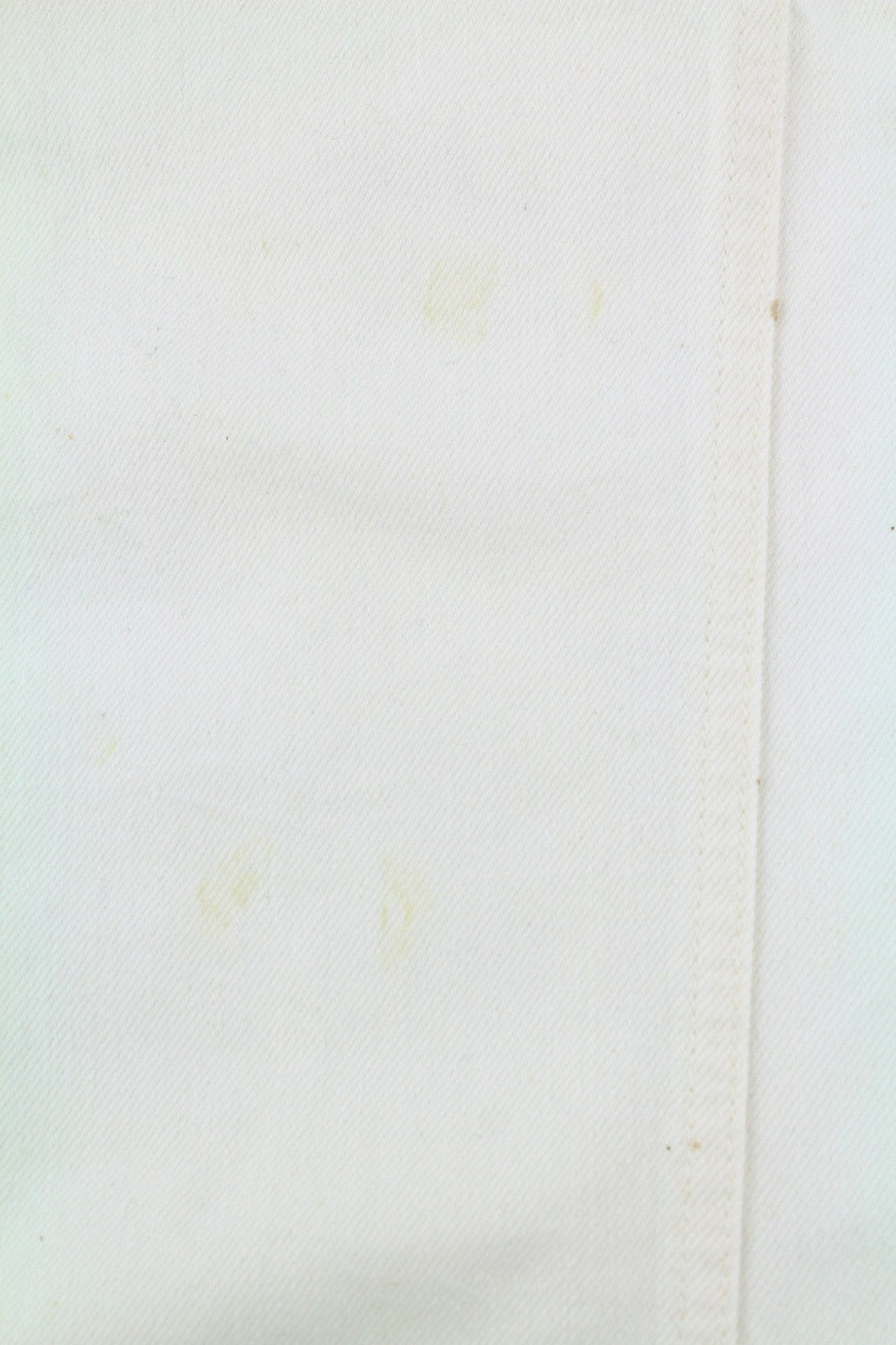 NUDIE JEANS Billy Men's Jacket L White Worn Denim Polo Neck Buttoned