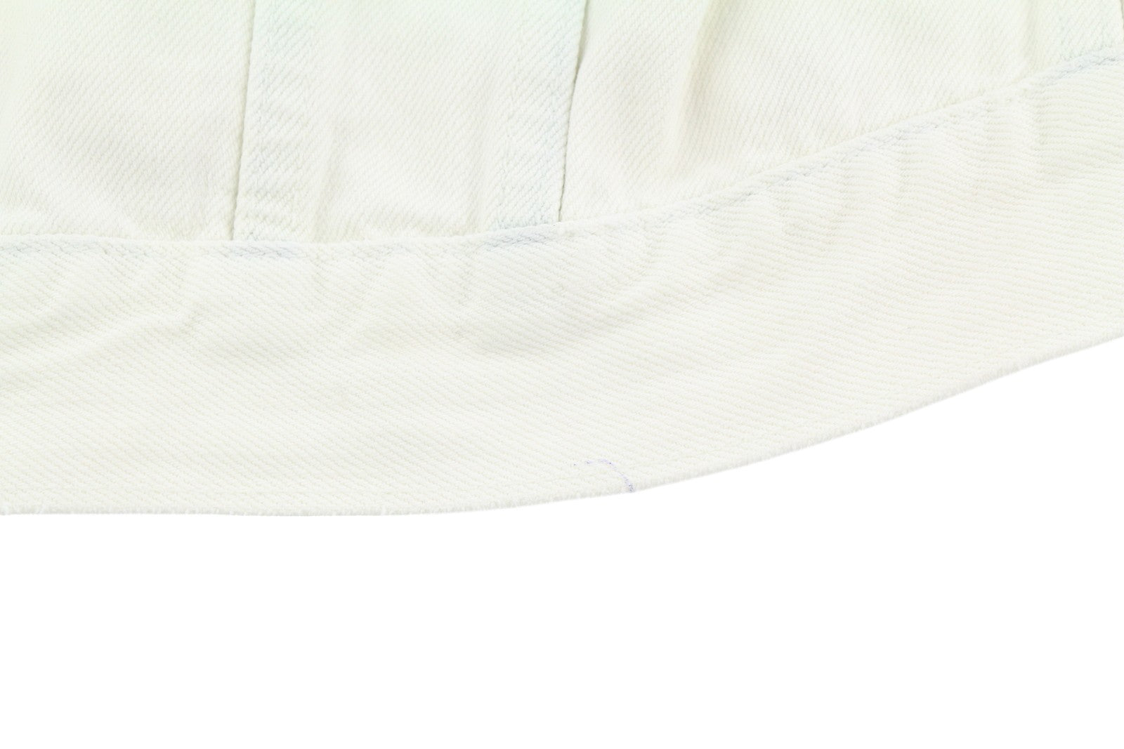 NUDIE JEANS Terry Men's Jacket L Bleached White Denim Polo Collar