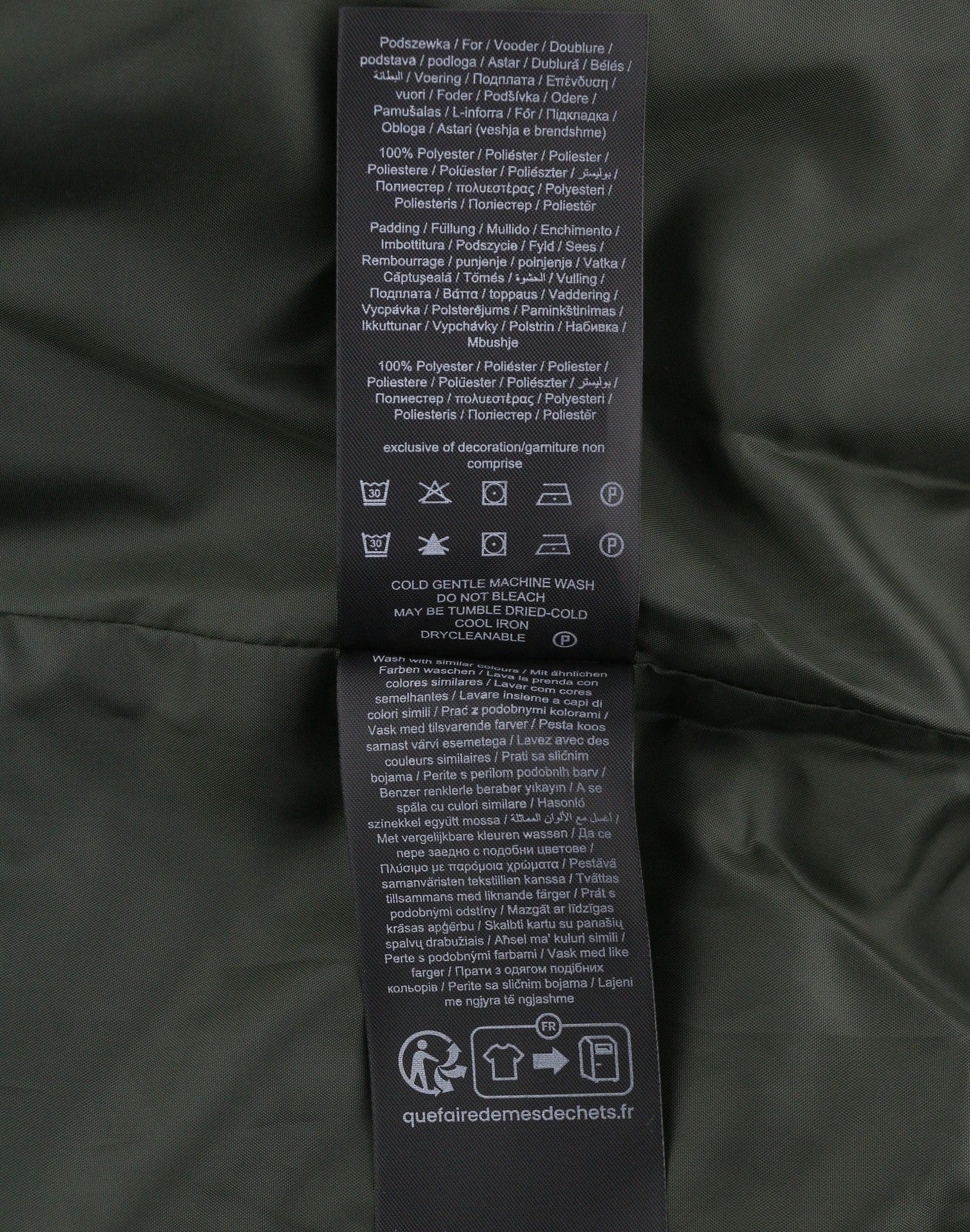 ONLY & SONS Onspeter Highneck Men Jacket M Dark Green Quilted Padded Full Zip