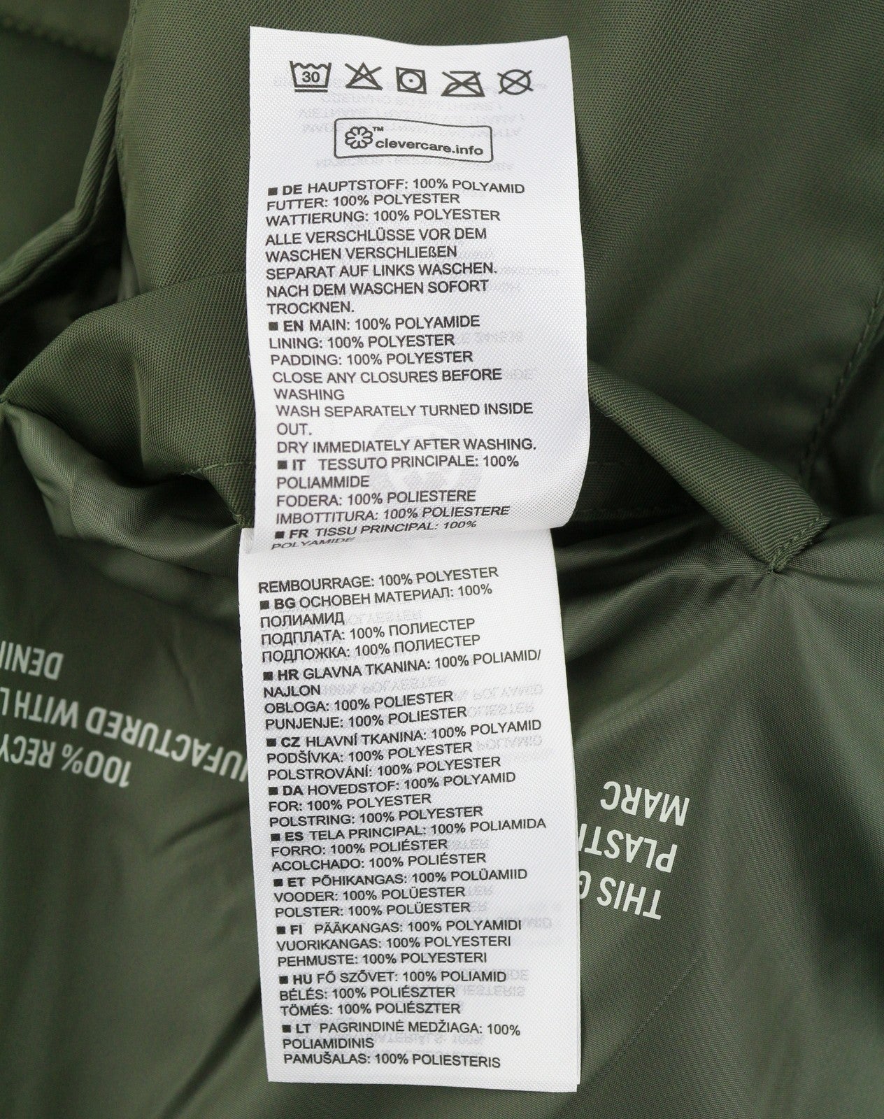 MARC O'POLO Women Jacket M Olive Grey Oversized Padded Quilted Bomber