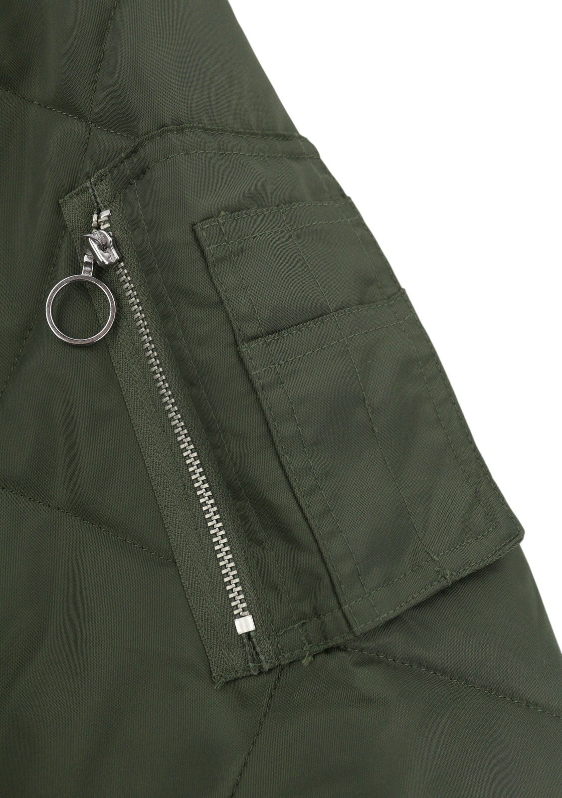 MARC O'POLO Women Jacket M Olive Grey Oversized Padded Quilted Bomber