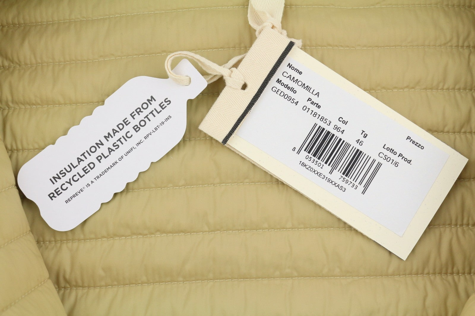 GEOSPIRIT Camomilla Women Jacket 46 Beige Drawstring Waist High Neck Lightweight