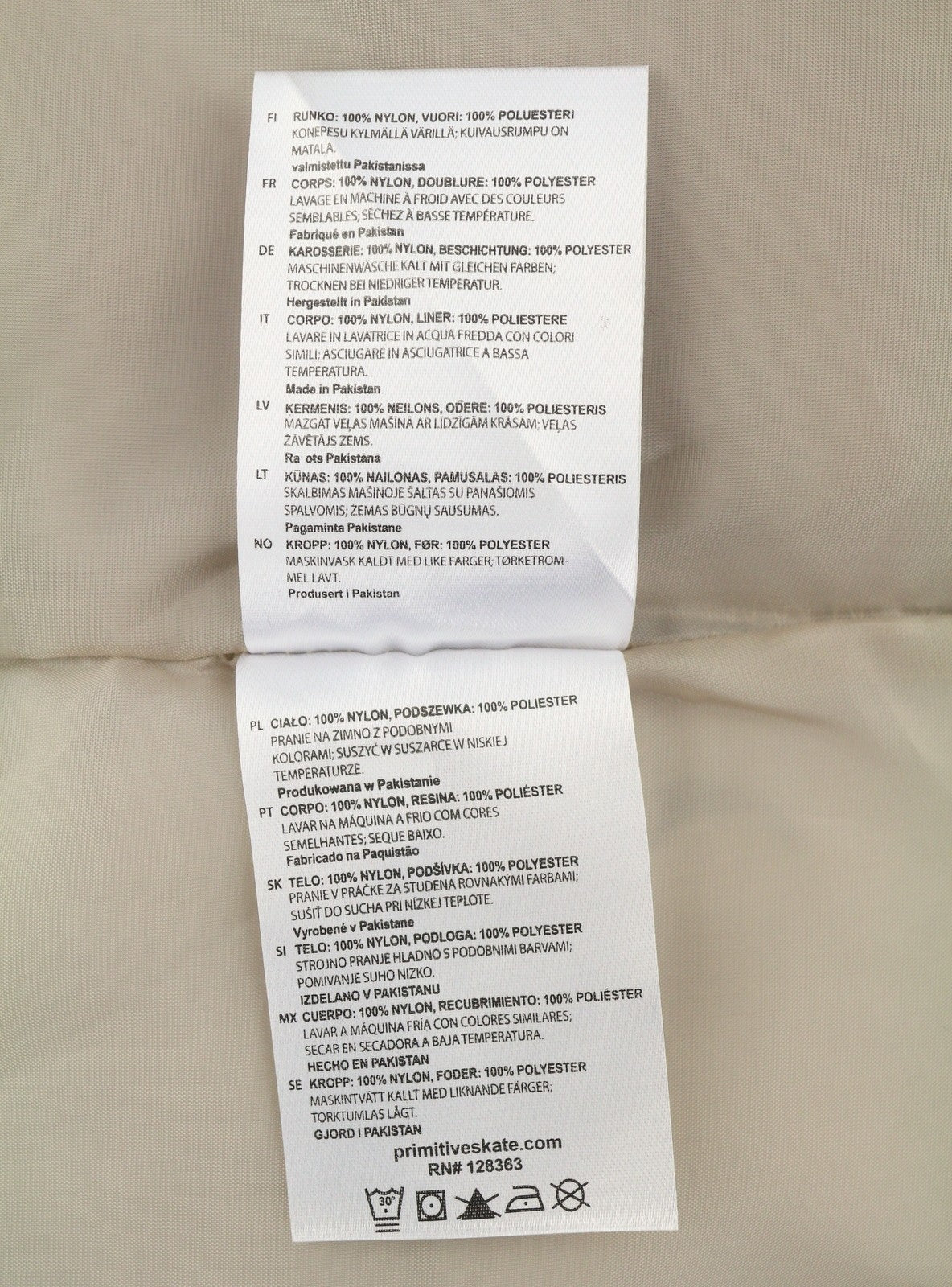 PRIMITIVE SKATEBOARDING Men Jacket L Brown Camouflage Hooded Zip Lightweight