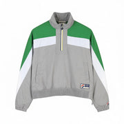 SUPERDRY Dolman Overhead Track Women Jacket M Grey Marl Half Zip Neck Anorak