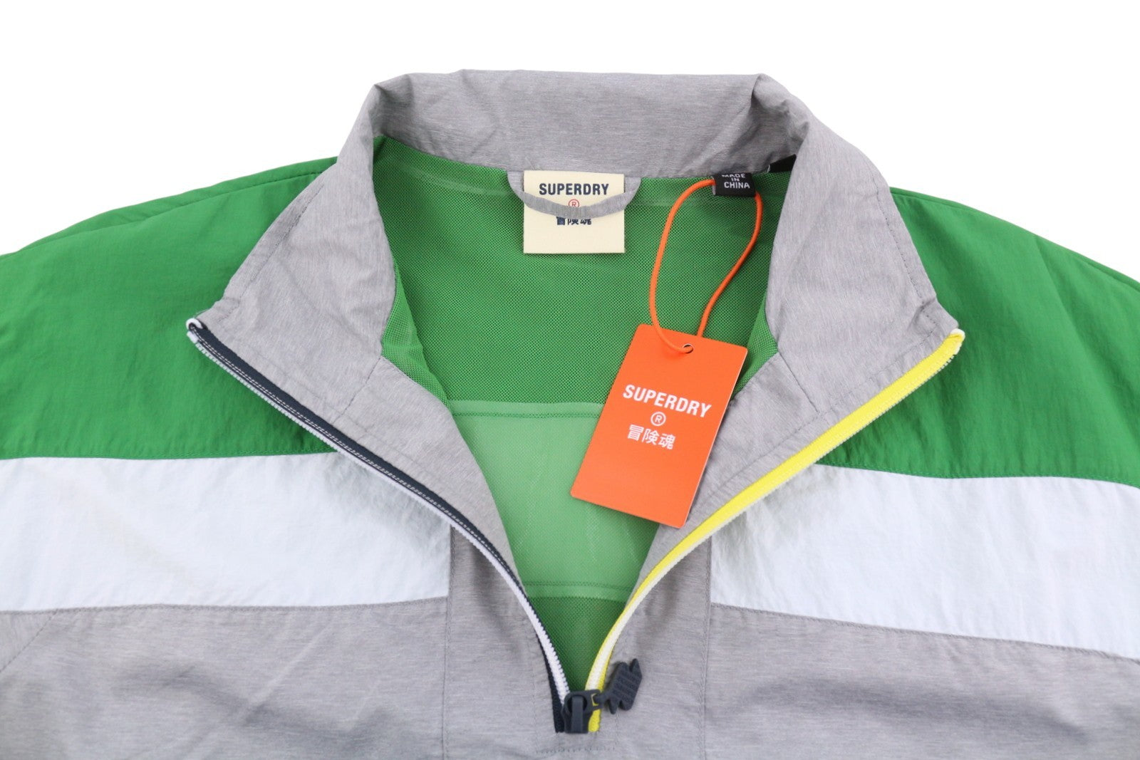 SUPERDRY Dolman Overhead Track Women Jacket M Grey Marl Half Zip Neck Anorak