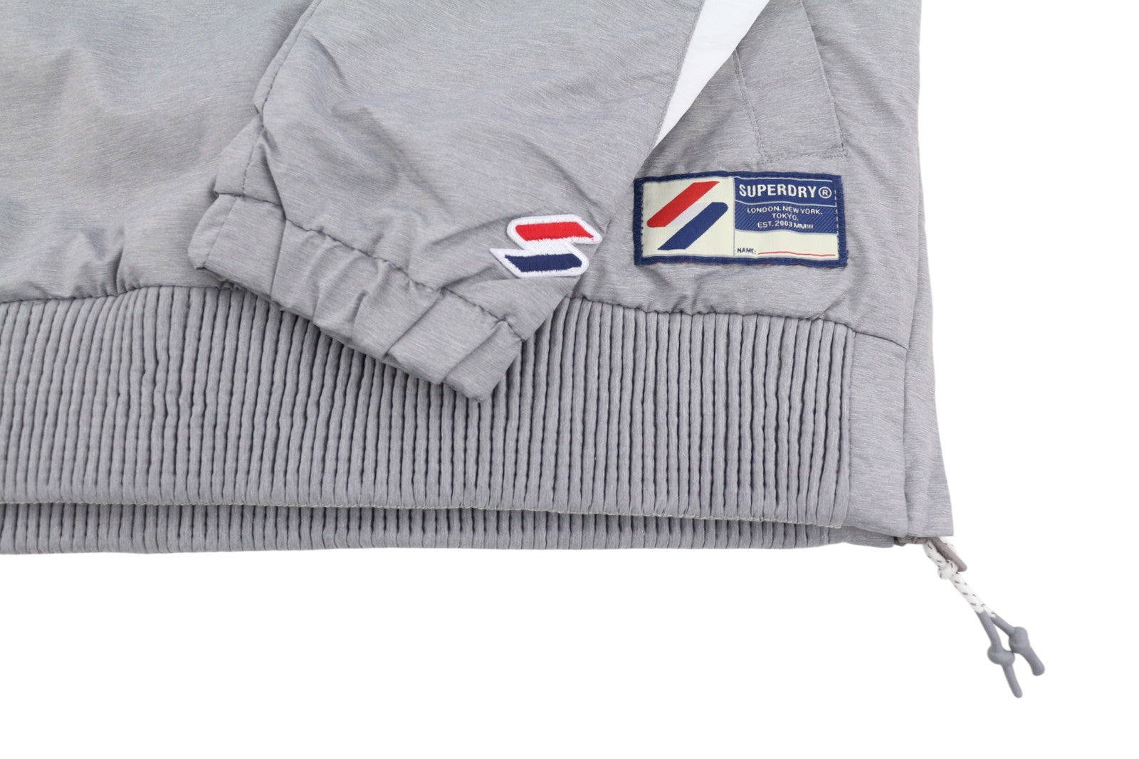 SUPERDRY Dolman Overhead Track Women Jacket M Grey Marl Half Zip Neck Anorak