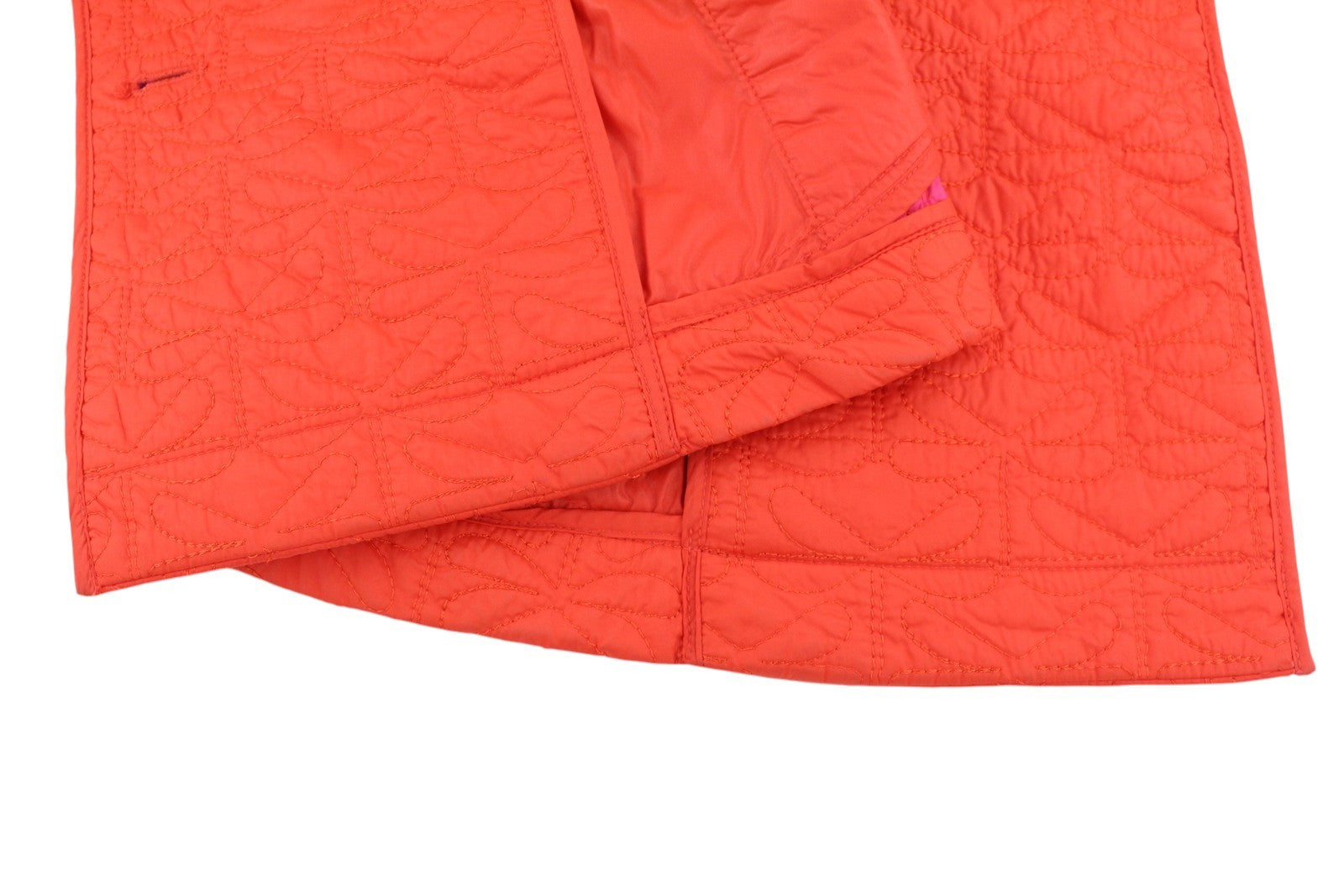 ARMANI JEANS Women's Jacket EU42 Orange Quilted Insulated Double Breasted