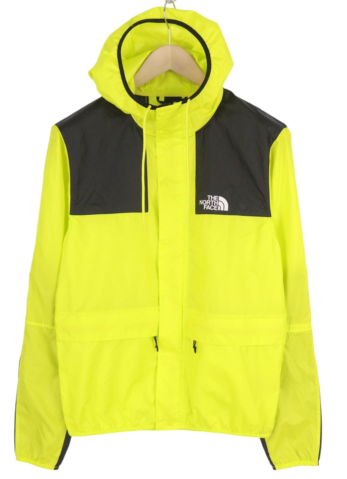 THE NORTH FACE Mountain Men's Jacket S Yellow Hooded Lightweight Zip
