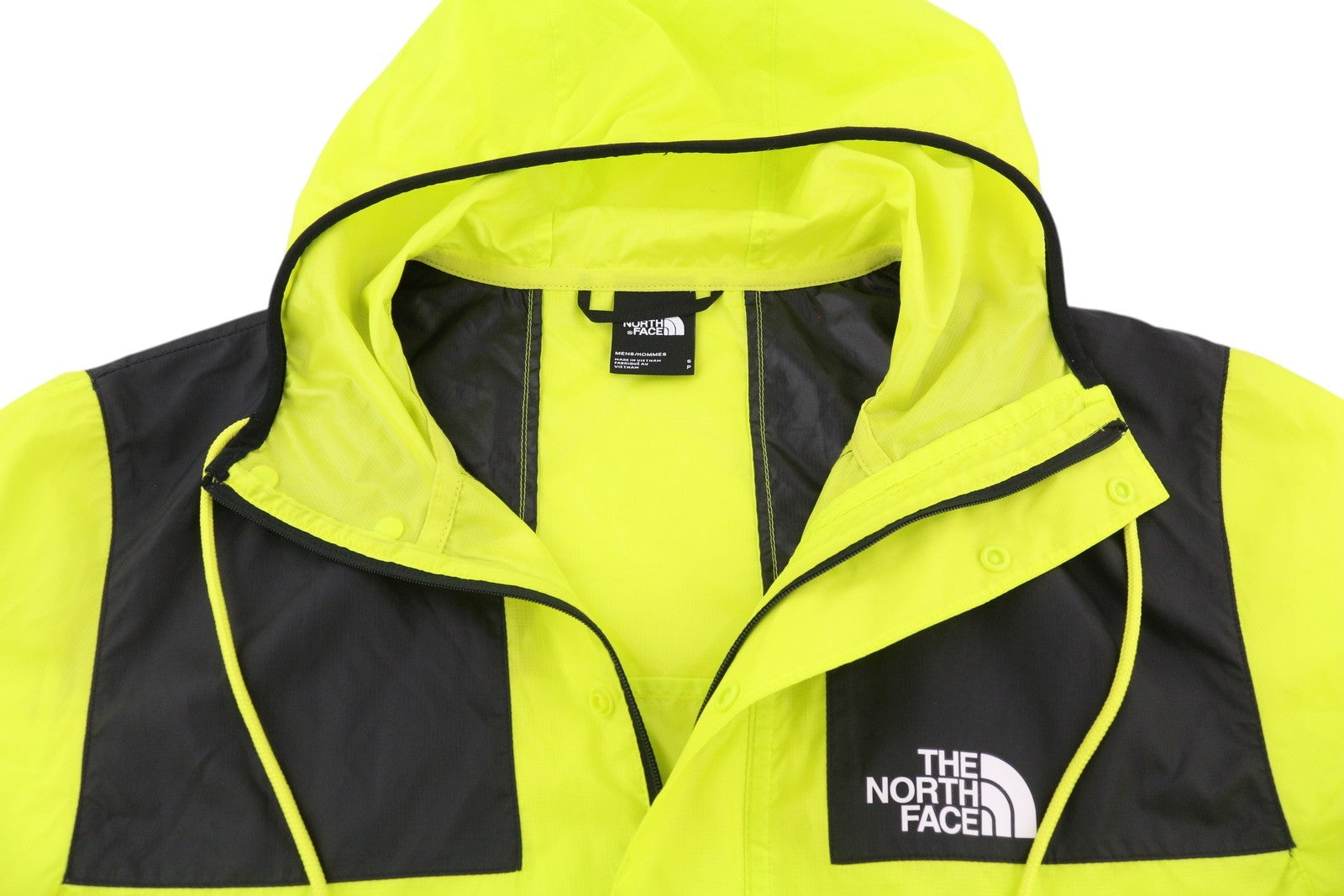 THE NORTH FACE Mountain Men's Jacket S Yellow Hooded Lightweight Zip