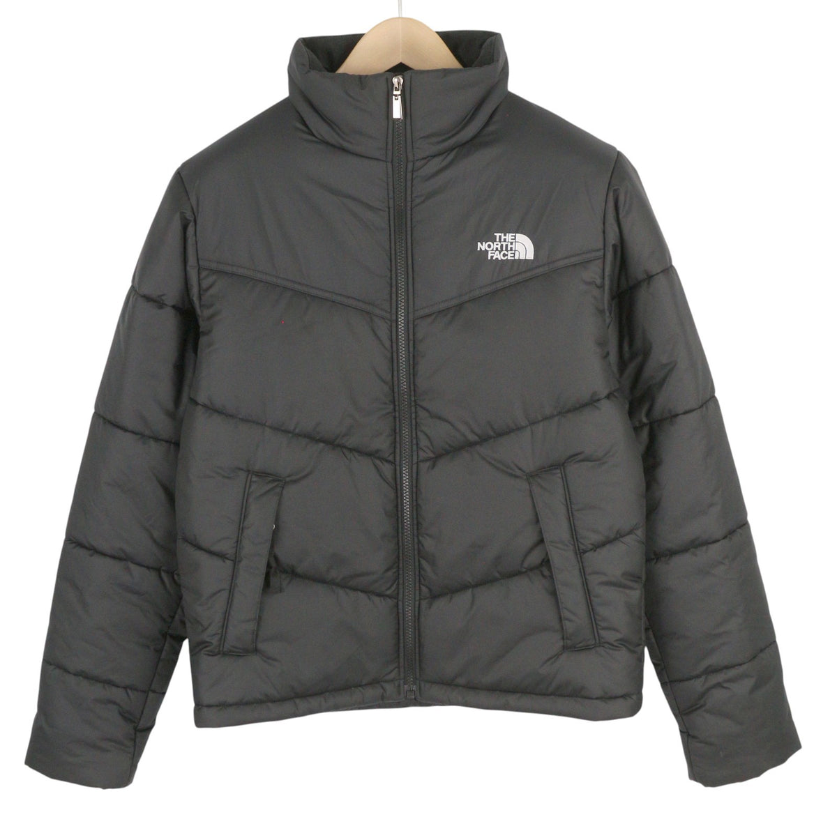 Schwarze Polyesterjacke