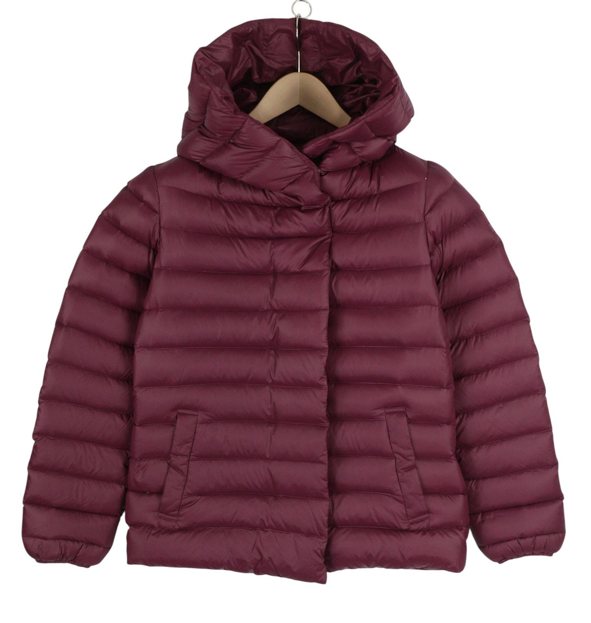 Burgunderrote Nylonjacke