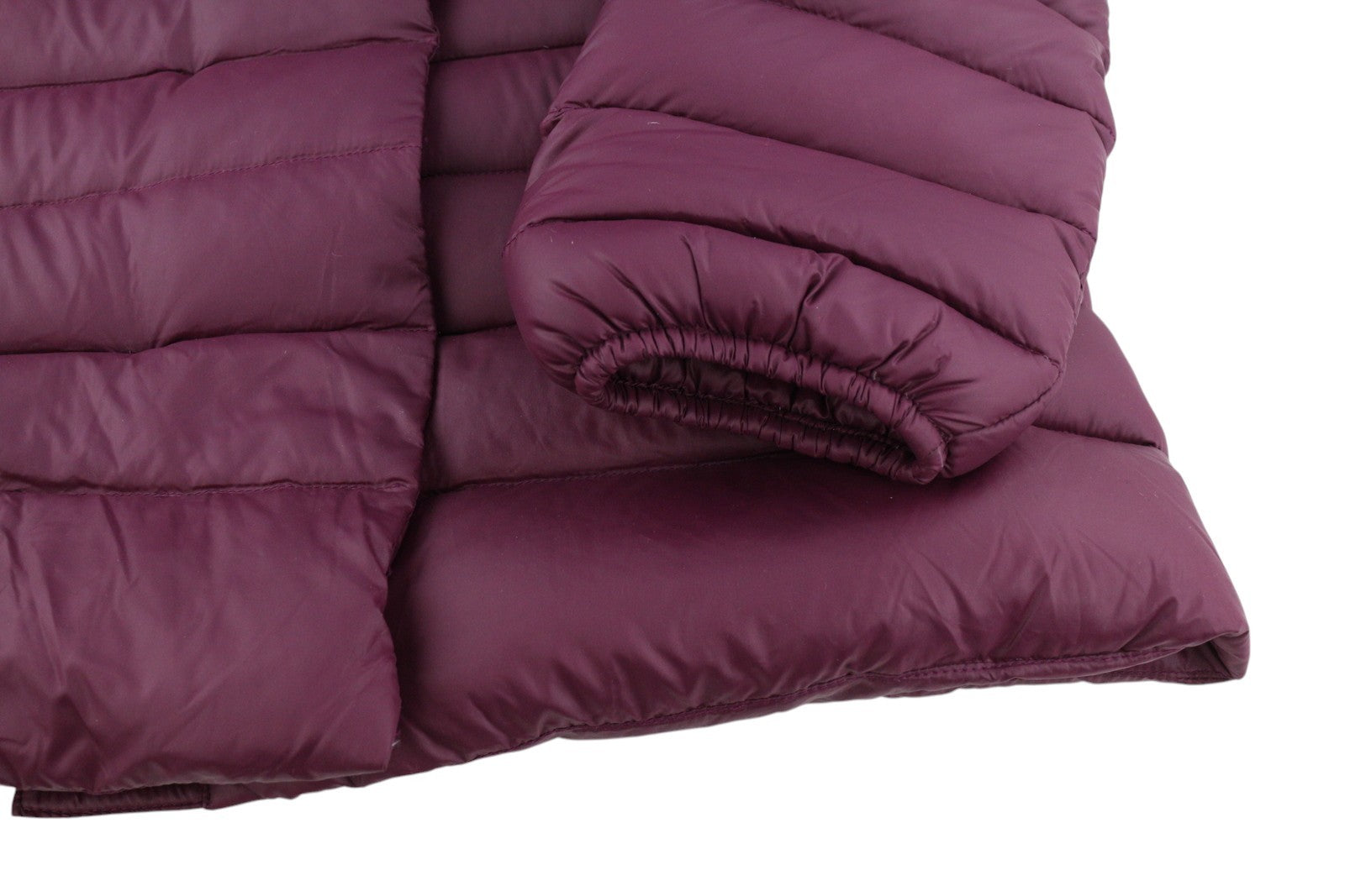 DIESEL Women's Jacket S Burgundy Down Hooded Zip Snap Puffer