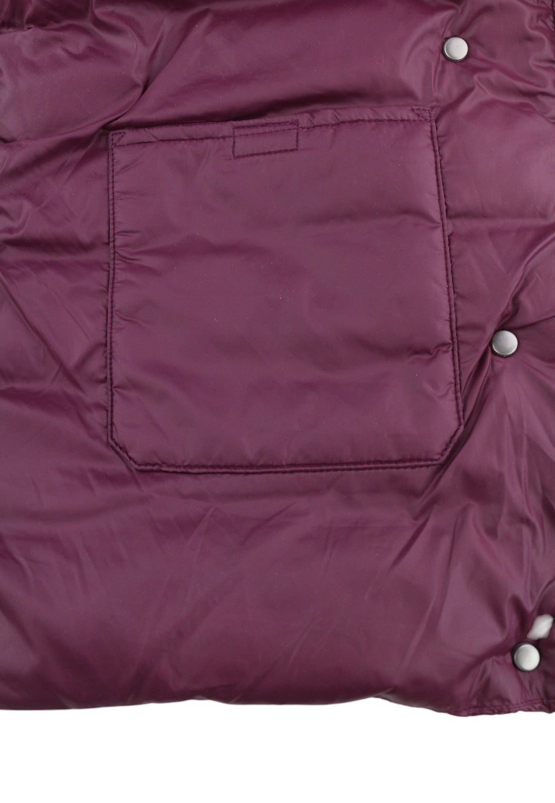 DIESEL Women's Jacket S Burgundy Down Hooded Zip Snap Puffer