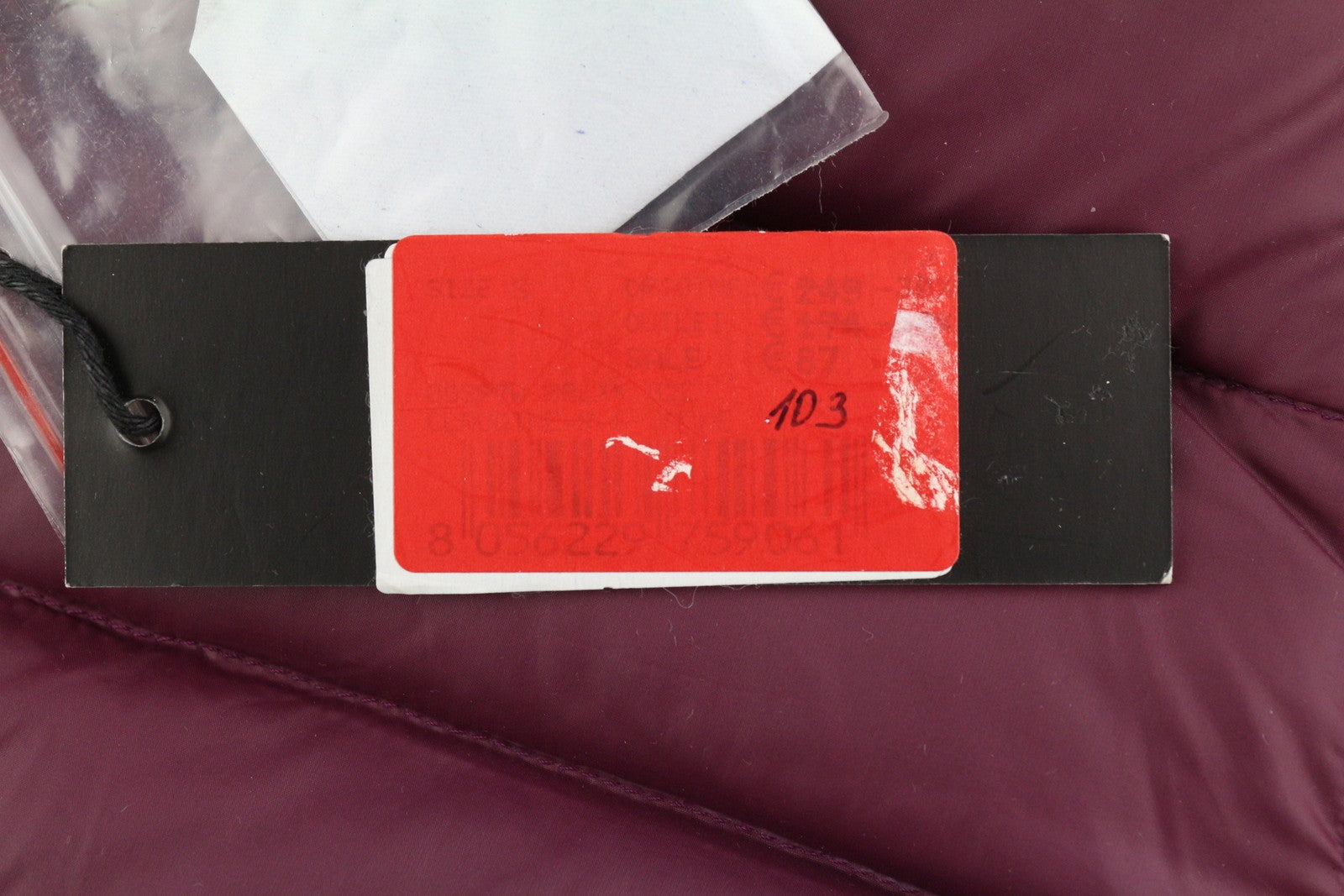 DIESEL Women's Jacket S Burgundy Down Hooded Zip Snap Puffer