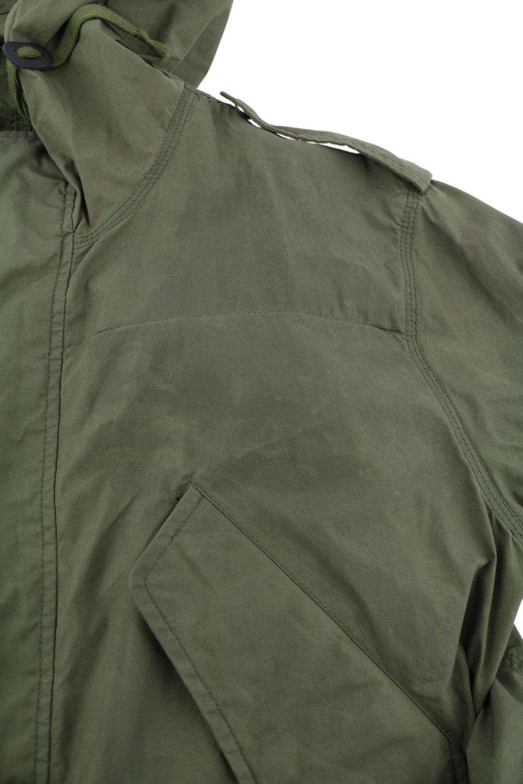 DIESEL W-Terry Women's Jacket M Green Hooded Parka Sherpa Lined RRP395