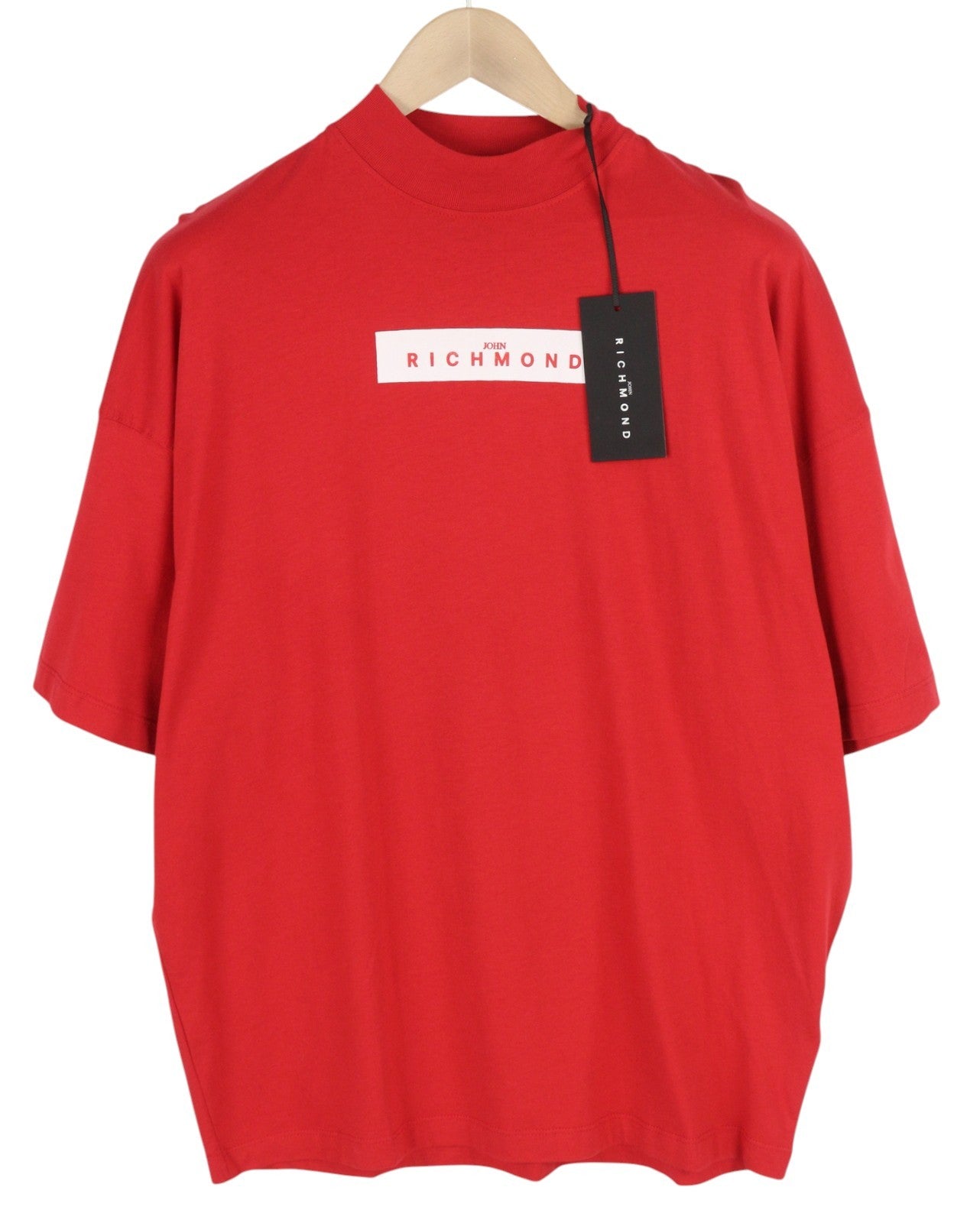 JOHN RICHMOND Over Ysalin Men's T-Shirt XS Red Crew Neck Logo Tee