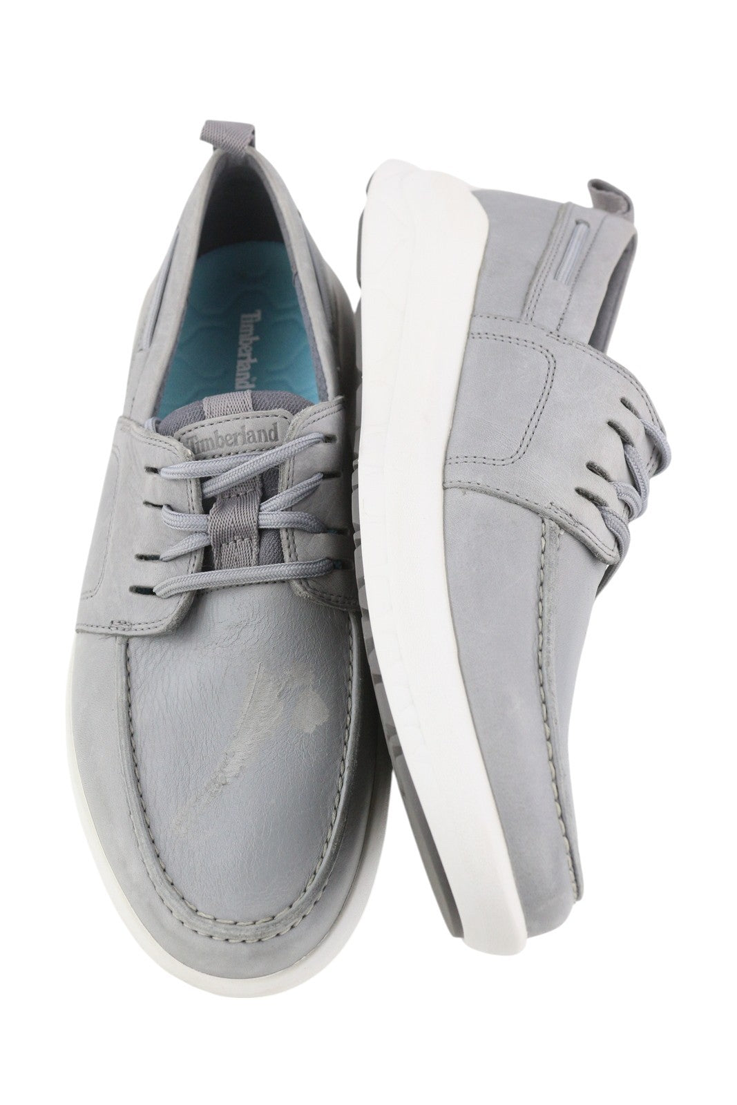 TIMBERLAND A42G1 Men's Shoes EU42 Grey Leather Boat Lace GreenStride Comfort