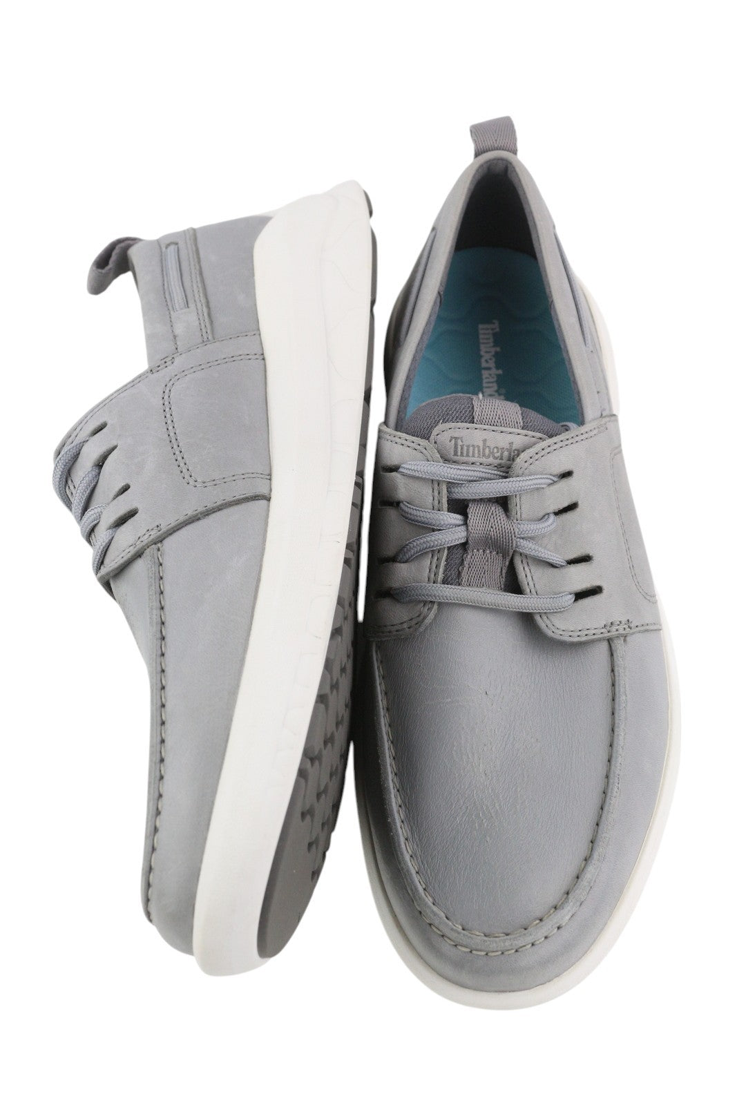 TIMBERLAND A42G1 Men's Shoes EU42 Grey Leather Boat Lace GreenStride Comfort