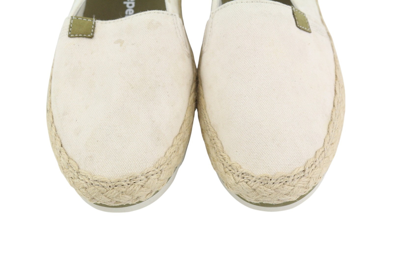 TIMBERLAND A24QW Women's Shoes EU38 Beige Espadrille Slip On Almond Logo