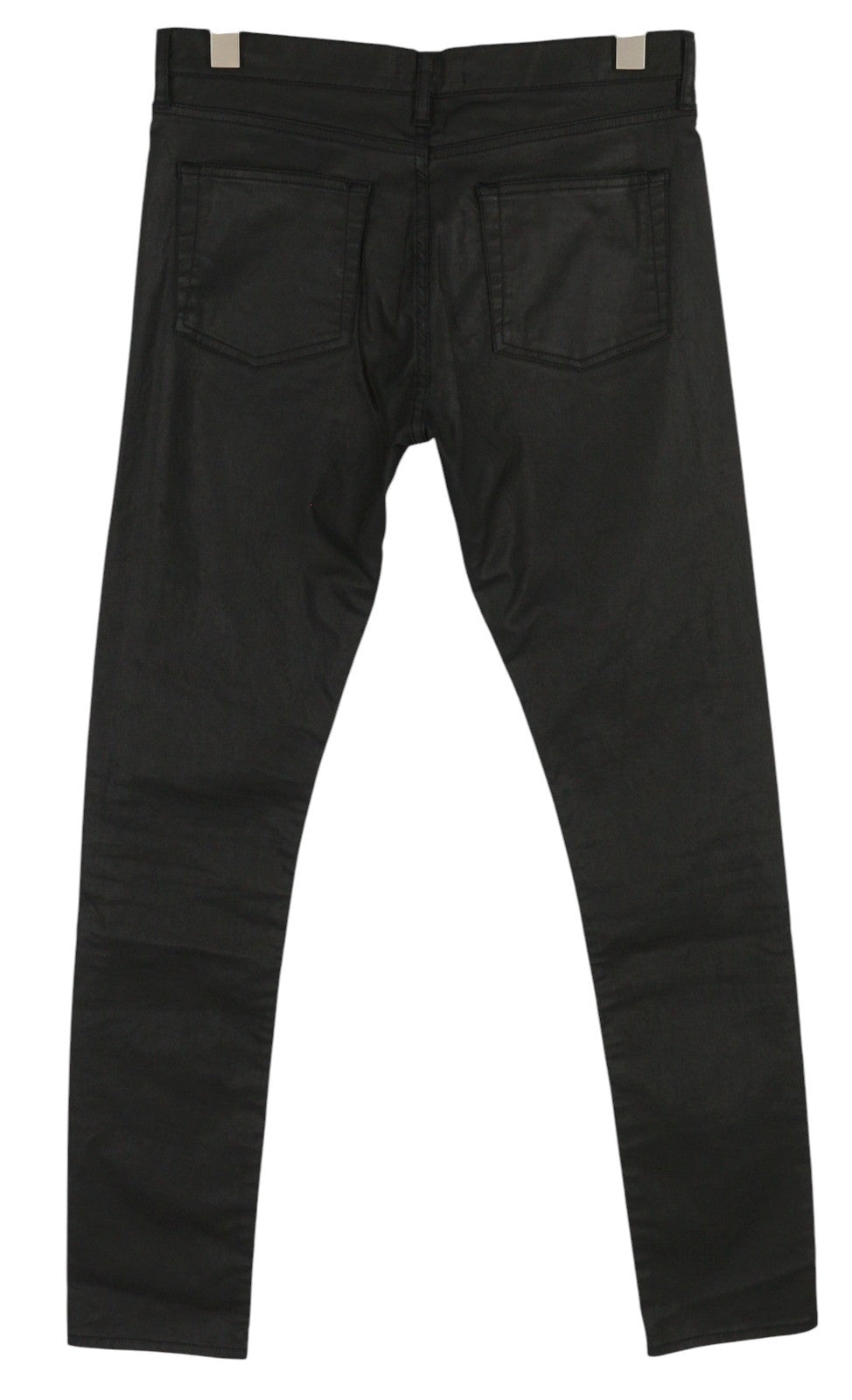 THE KOOPLES Men's Jeans W29 Black Coated Denim Button Fly Slim Logo