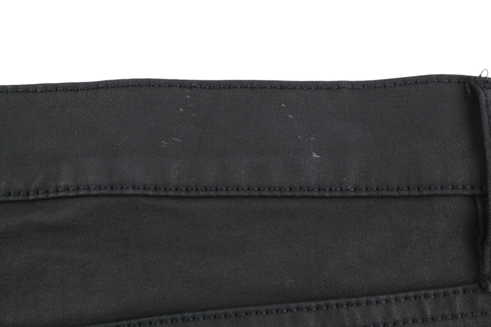 THE KOOPLES Men's Jeans W27 Black Wax Coated Button Fly Slim Dark Finish