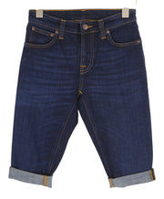 NUDIE JEANS Skinny Lin Women's Shorts W27 Blue Washed Stretch Denim Zip