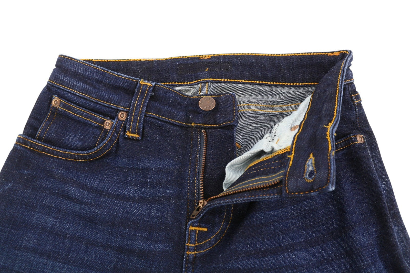 NUDIE JEANS Skinny Lin Women's Shorts W27 Blue Washed Stretch Denim Zip