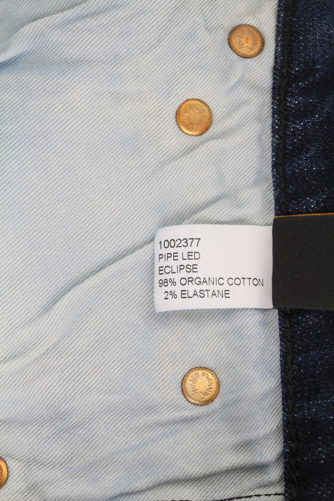 NUDIE JEANS Pipe Led Men's Shorts W29 Blue Washed Organic Denim Zip Fly