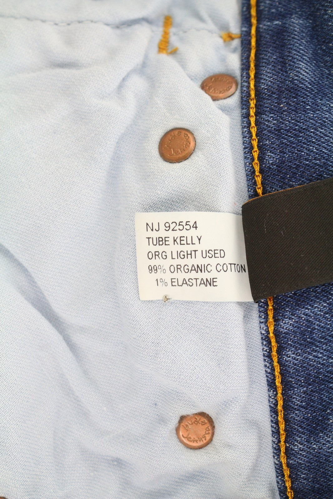 NUDIE JEANS Tube Kelly Men's Shorts W28 Blue Washed Organic Zip Denim