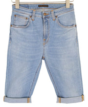 NUDIE JEANS Hightop Tilde Men's Shorts W30 Blue Wash Turn Up Denim