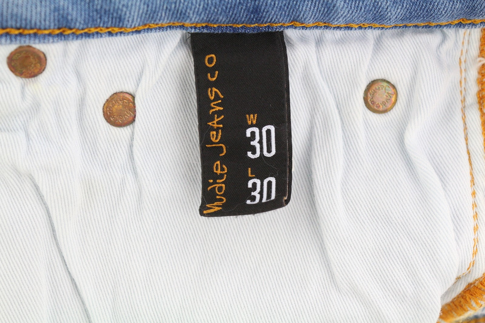 NUDIE JEANS Hightop Tilde Men's Shorts W30 Blue Wash Turn Up Denim