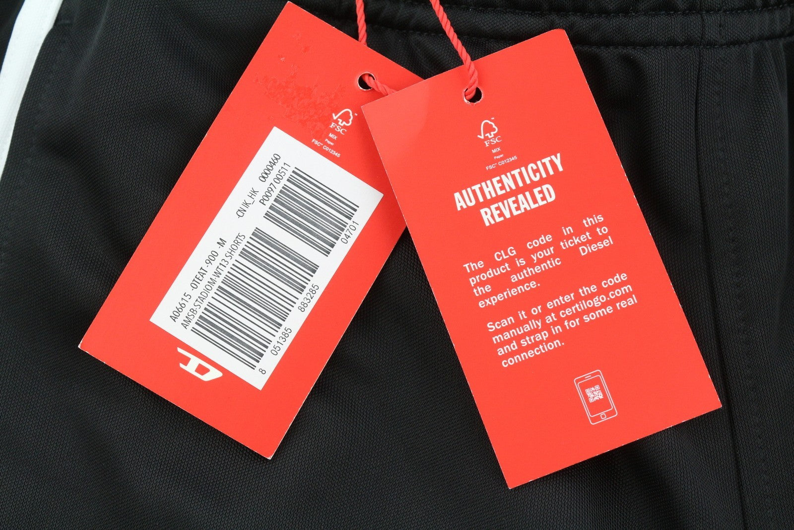 DIESEL Amsb-Stadiom-Wt13 Men's Shorts M Black 55DSL Track Elastic Waist